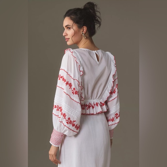 NWT Farm Rio Long-Sleeve Embroidered Blouse - Picture 4 of 4